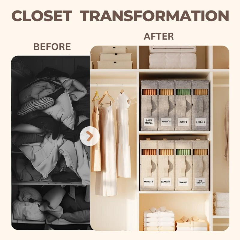 Closet Organizer for Blankets & Sheets